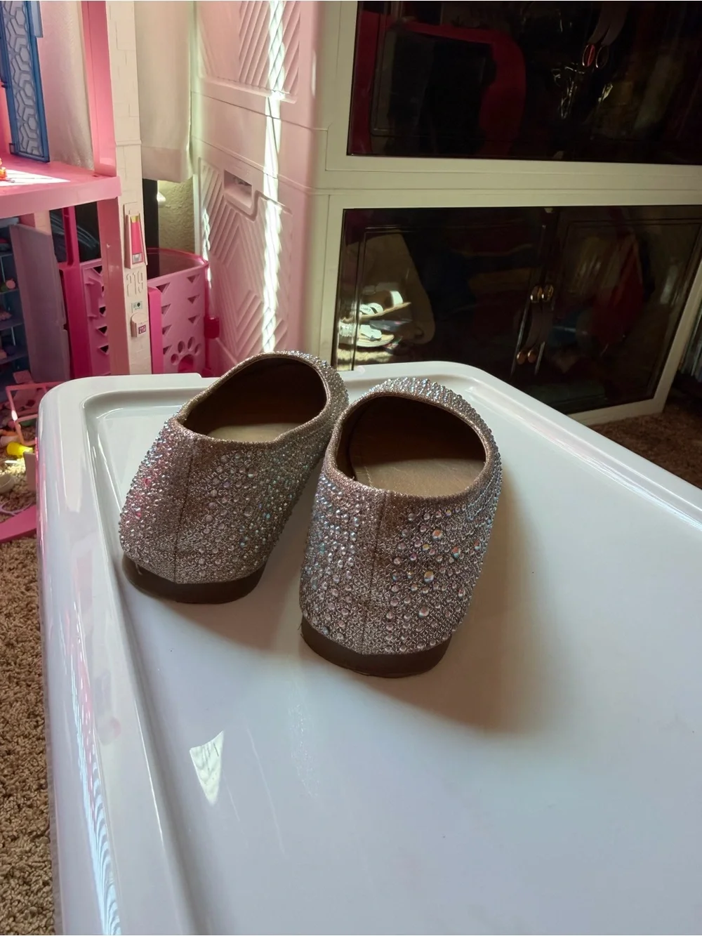 Dream Pairs Gold Rhinestone Shoes (Toddler Size 13)